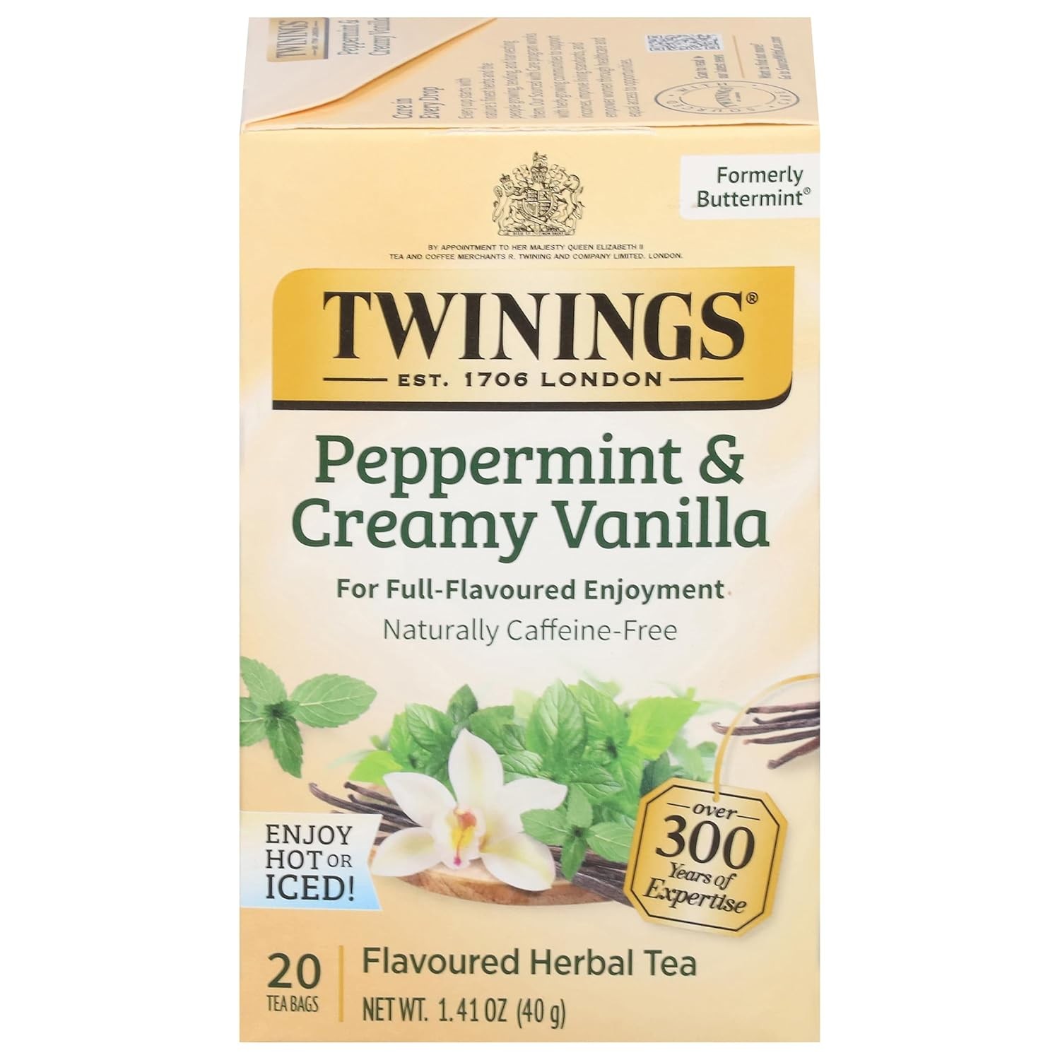 Twinings Peppermint & Creamy Vanilla Tea – A Crisp, Balanced Herbal Tea, Formerl