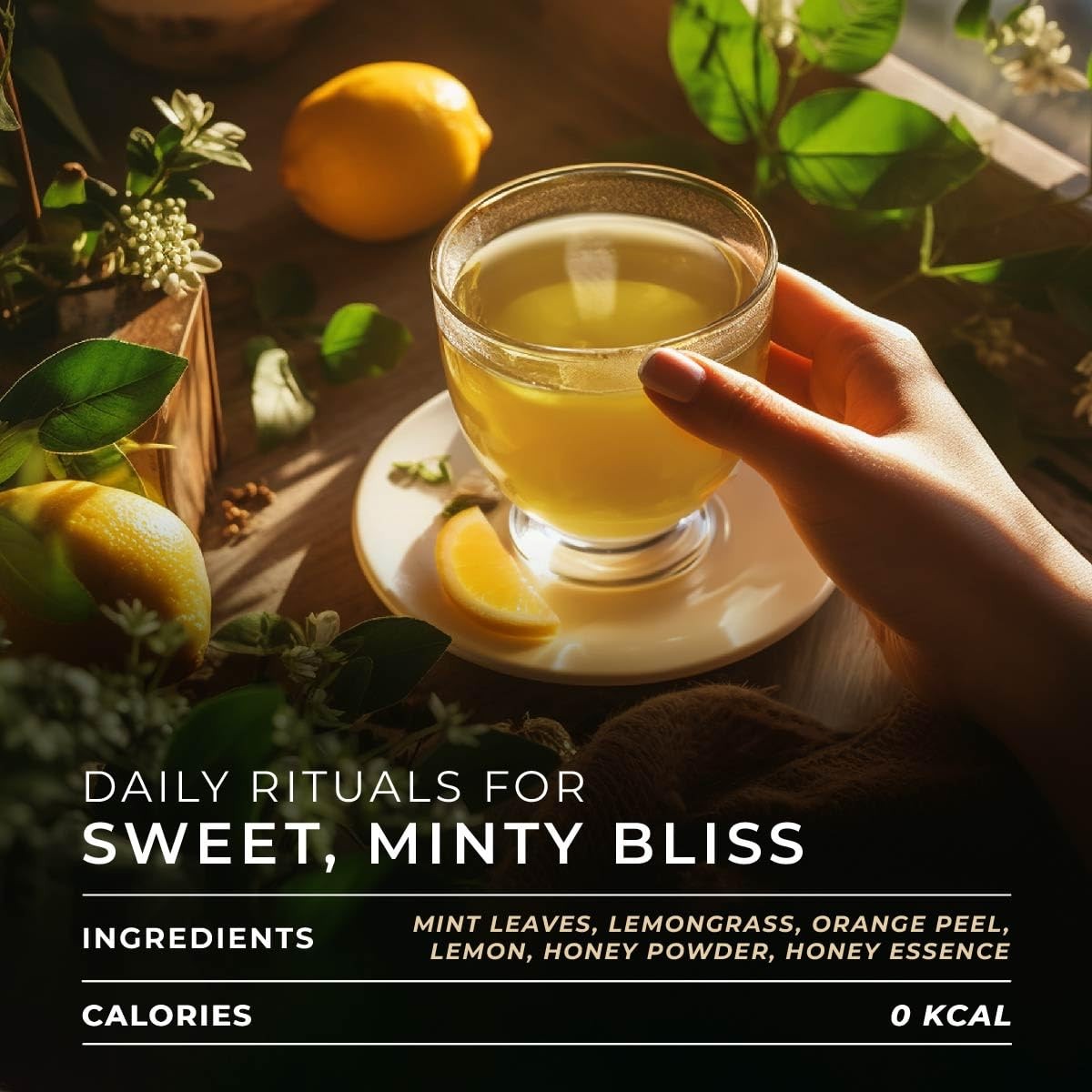 Honey Citrus Mint Herbal Tea Pod 16 Count Decaf Wellness Tea for Body Comfort…