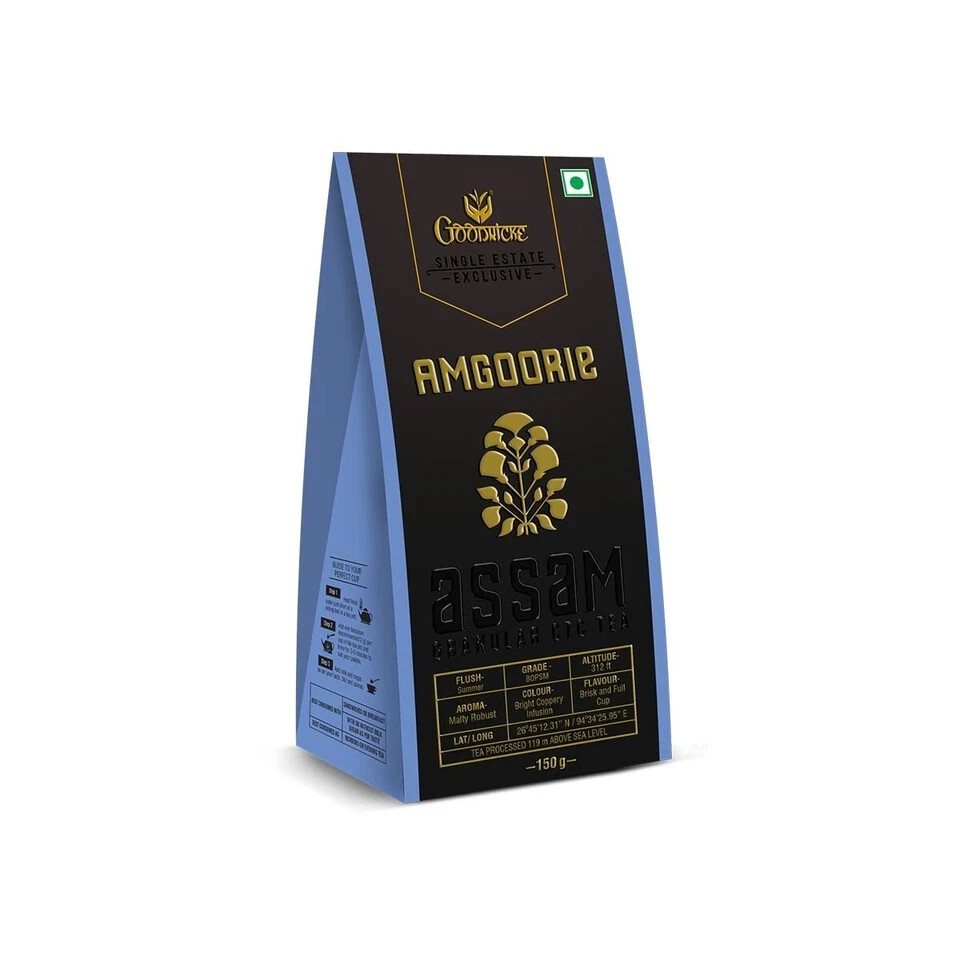 GOODRICKE Amgoorie Single Estate Assam CTC Tea – 150 gm Free Shipping World Wide