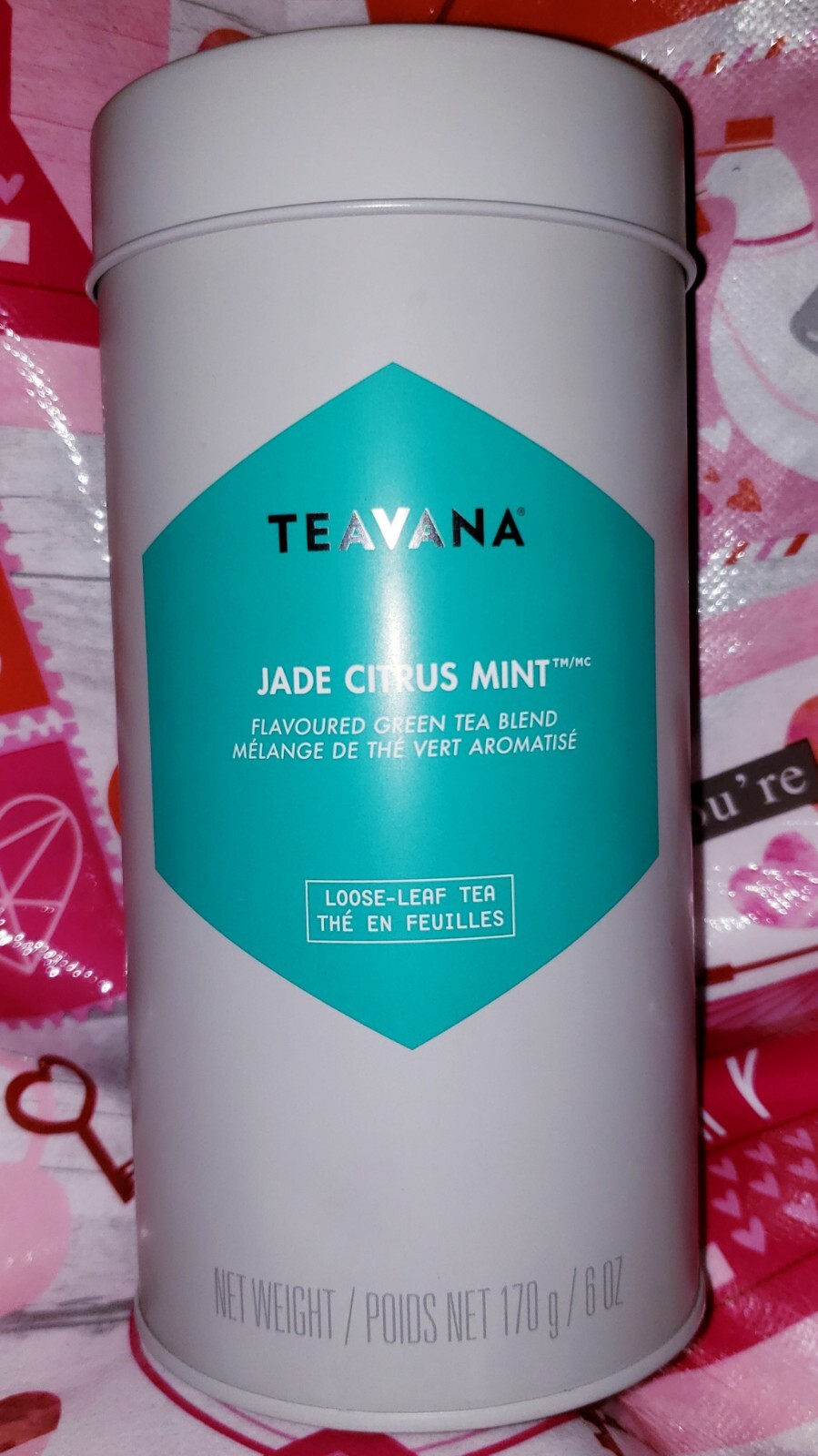 NEW! TEAVANA JADE CITRUS MINT 6 OZ FACTORY SEALED TEA BAG & TIN! MEDICINE BALL