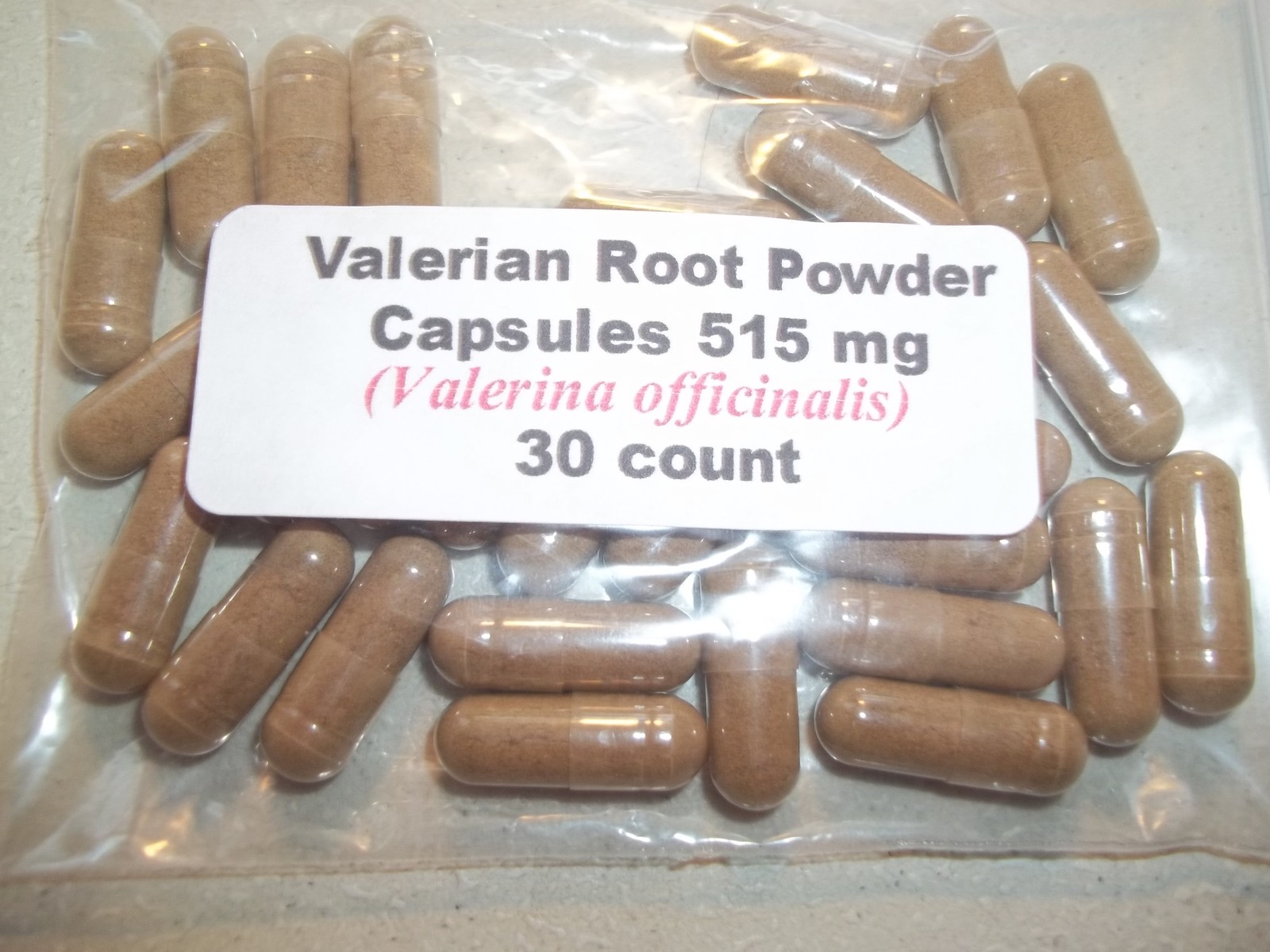 Valerian Root Powder Capsules (Valeriana officinalis) 515 mg – 30 Count