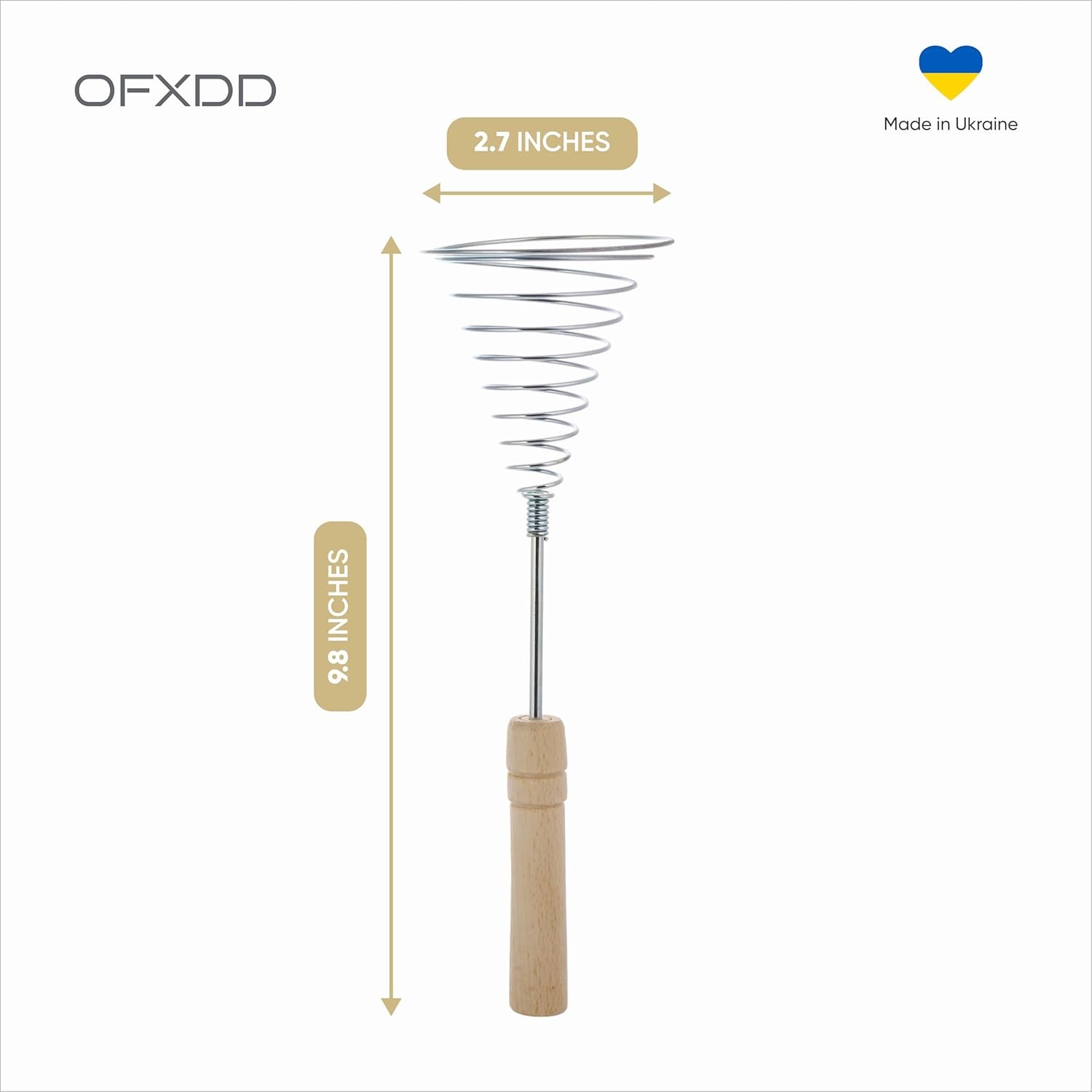 Stainless Steel Spring Coil Whisk 1 Pcs – Wire Whip Egg with Silver