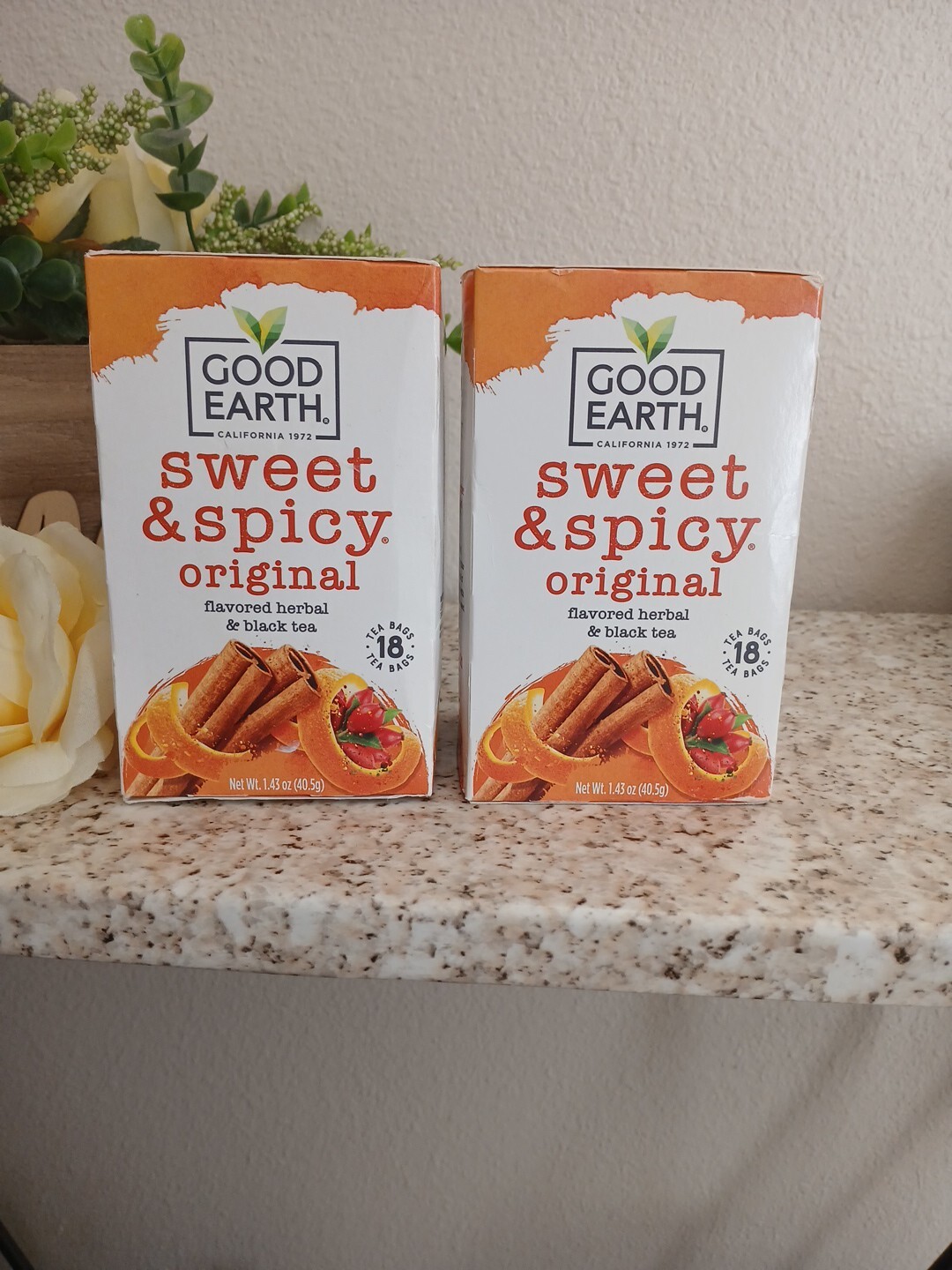 Good Earth Herbal & Black Tea Blend Sweet and Spicy -18 Tea Bags Exp:10/25 P2