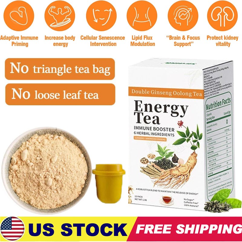 5x Energy Tea Immune Booster Ginseng Oolong Tea Kidney Liver Tea For Women & Men