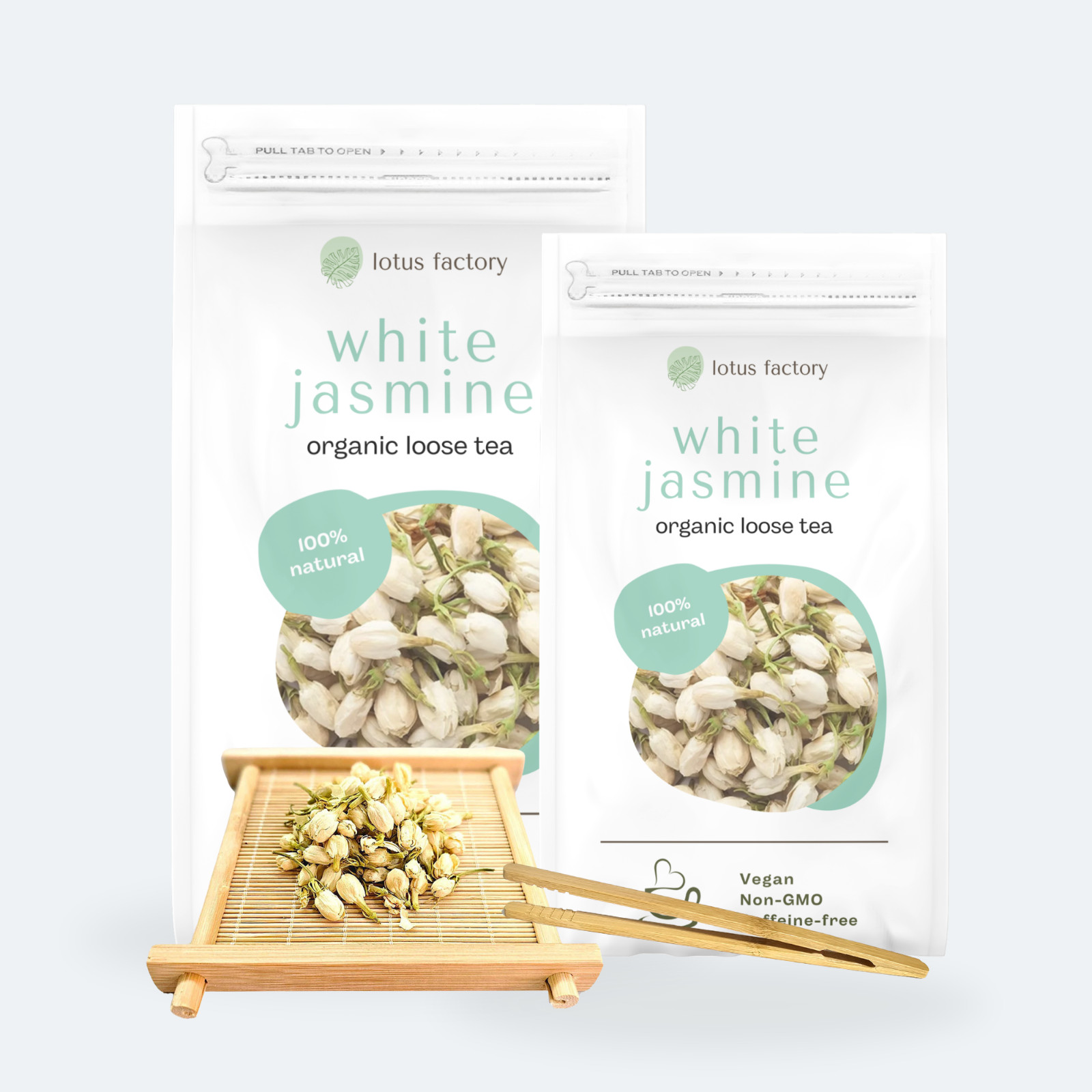 White Jasmine Tea Buds 100% Organic herbal infusion – FREE SHIPPING