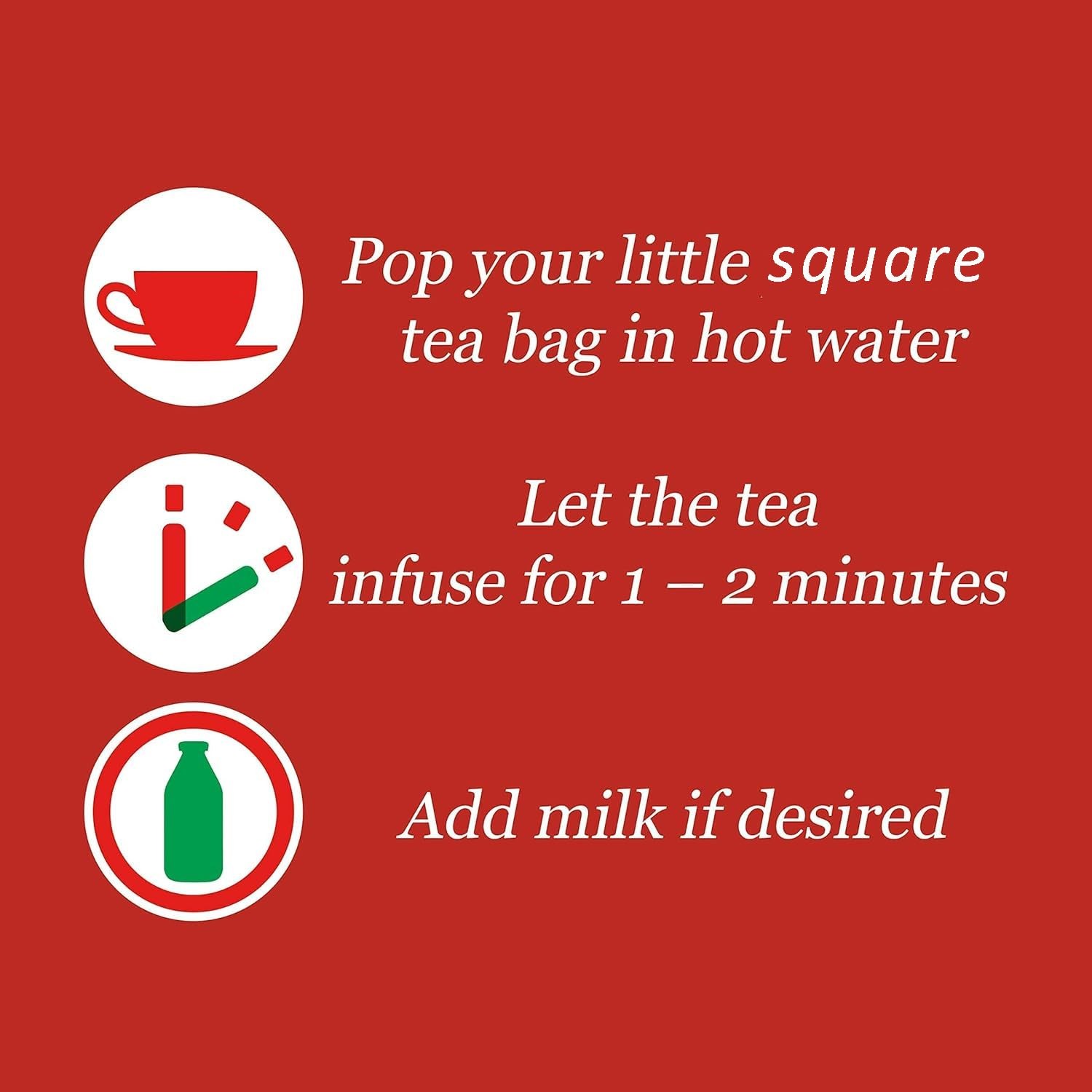 80 Non-Pyramid Teabags Box (Pack of 6)