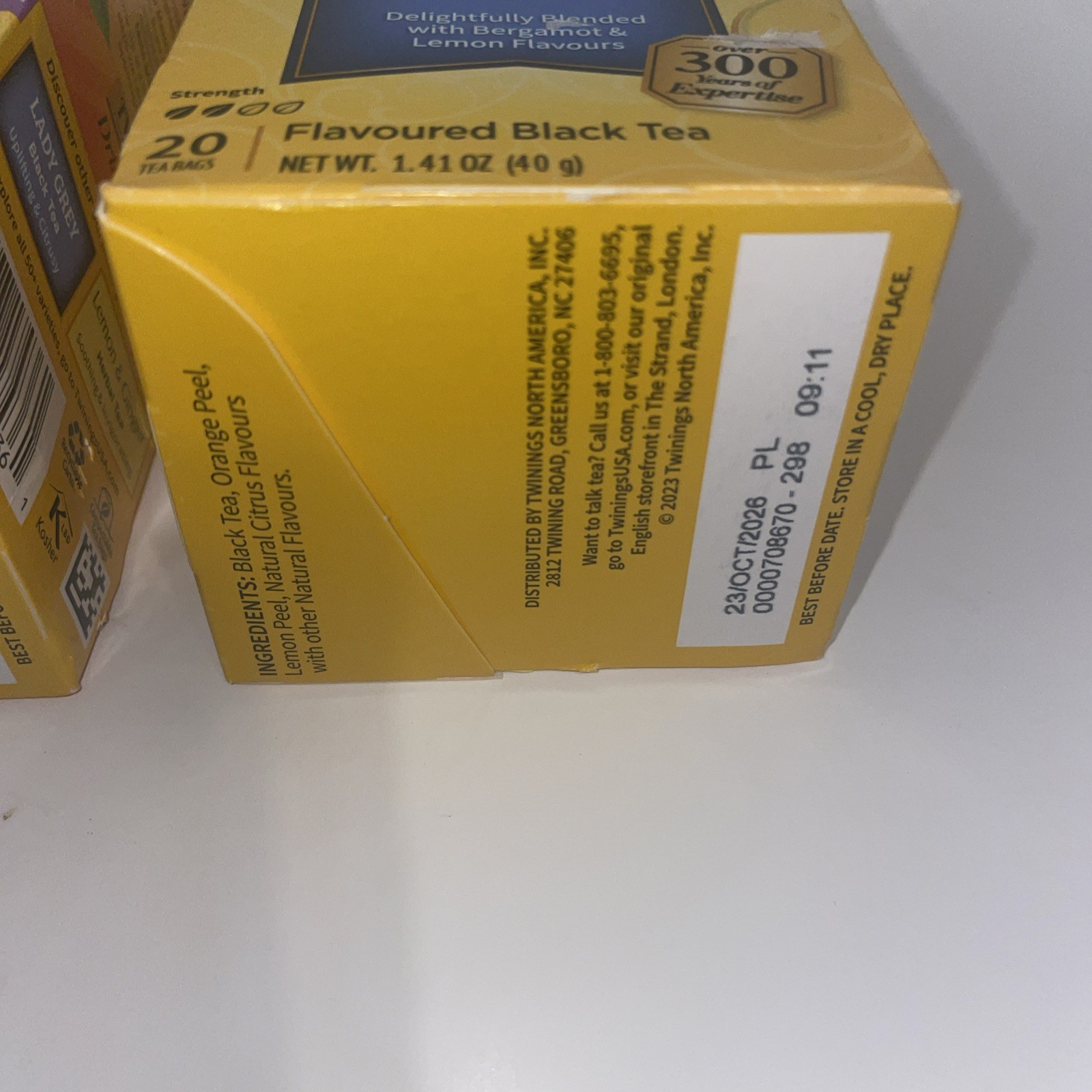 Twinings Lady Grey and Earl Grey Tea Bags 20 Count Each Lot of 3 New Sealed