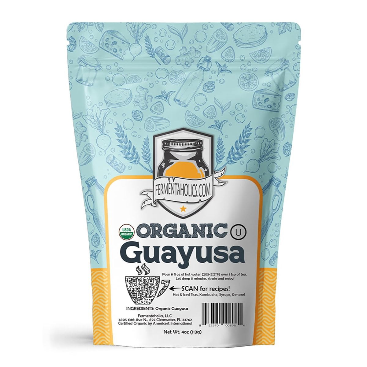 Guayusa Tea – 4 oz – USDA Certified Organic Loose Leaf – OU Kosher – Energizi…