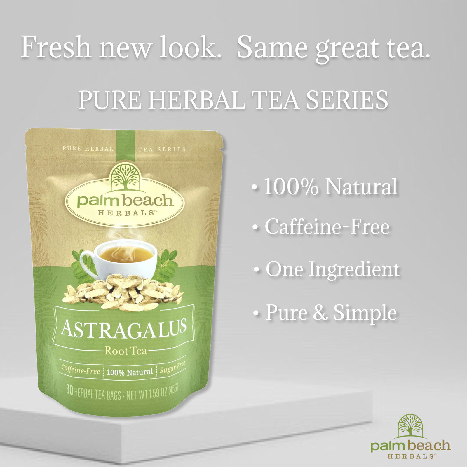 Astragalus Root Tea by Palm Beach Herbals | 30ct, Caffeine-Free
