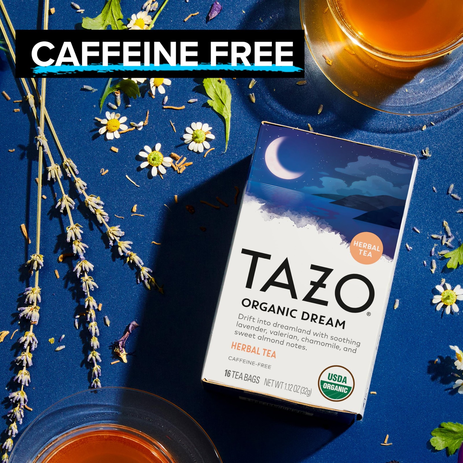TAZO Organic DREAM Herbal Tea Bags, Caffeine-Free Bedtime Tea, Dream (96ct)