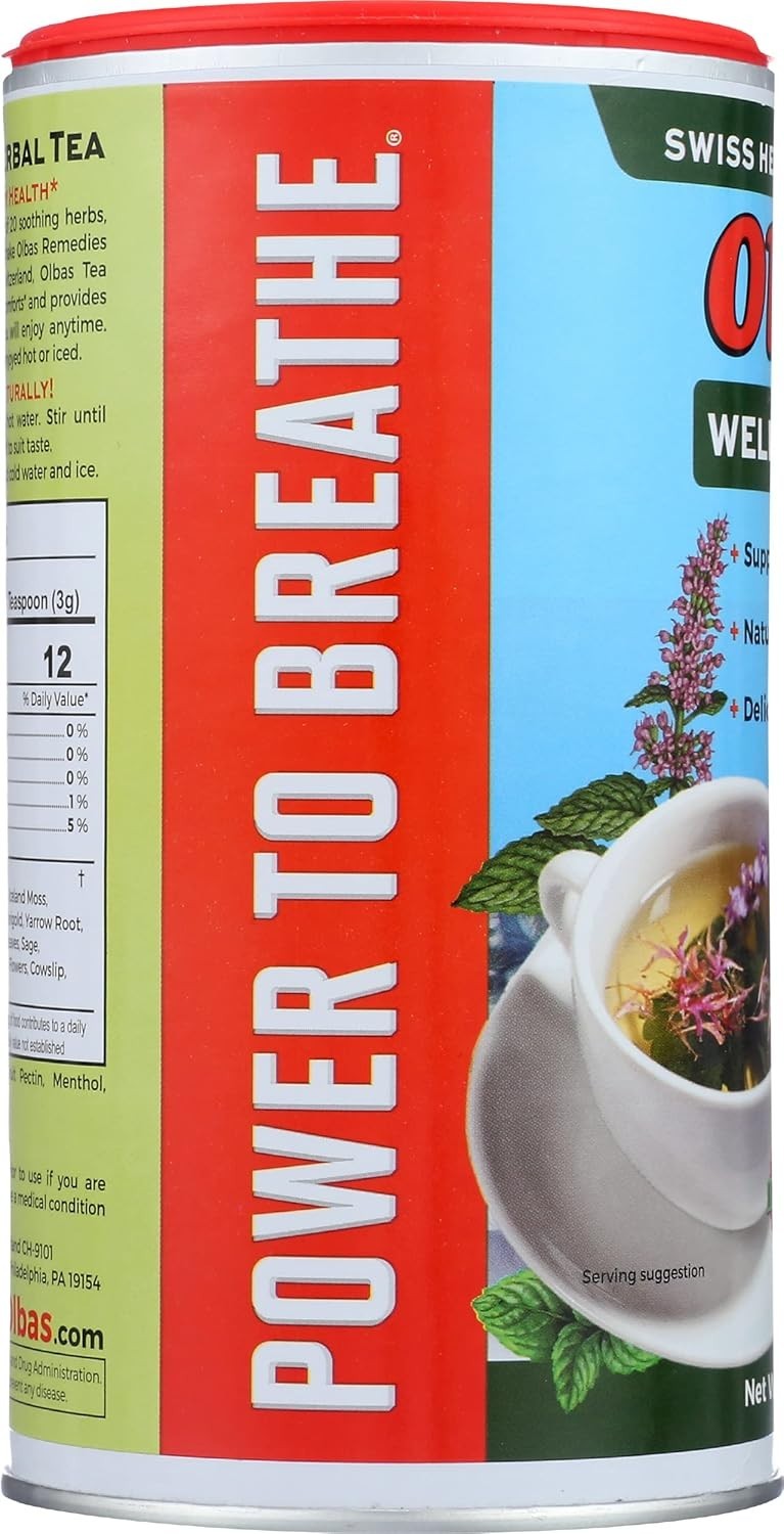 Olbas Wellness Herbal Instant Tea Mix, 7 oz Supports Respiratory Health