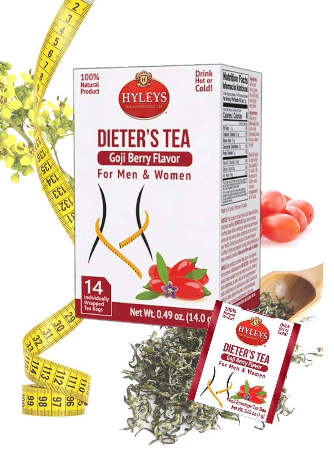 Dieter’s Tea with Goji Berry Flavor 14 Tea Bags Slimming Weight Loss Detox …