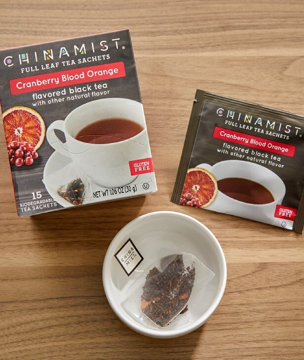 China Mist Flavored Black Tea, Cranberry Blood Orange, 6/15 count boxes
