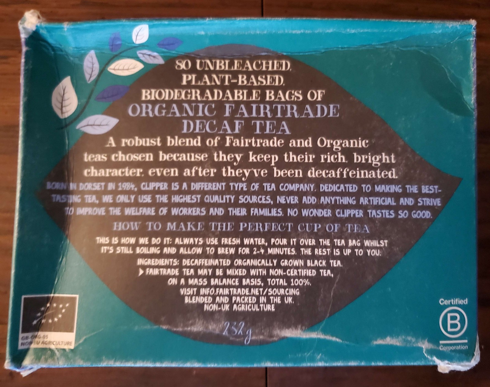 READ DESCRIPTION! LOT of Clipper Organic Fairtrade Everyday Decaf Tea (230 Bags)