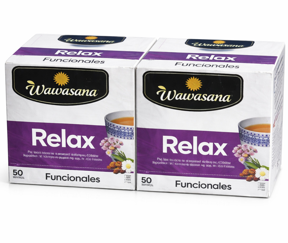 2 Pack Wawasana Relax Herbal Tea 50 Bags Natural Calm Sleep Blend Peru Chamomile