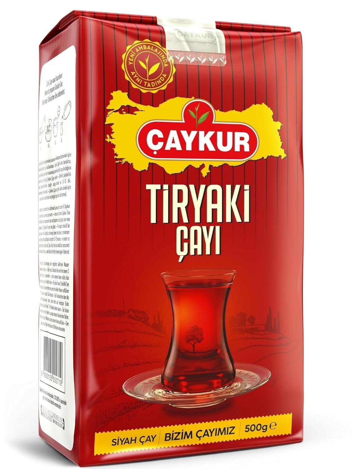 ÇAYKUR Tiryaki Turkish Black Tea, Strong Brew, Full Flavor, Loose Leaf 500g
