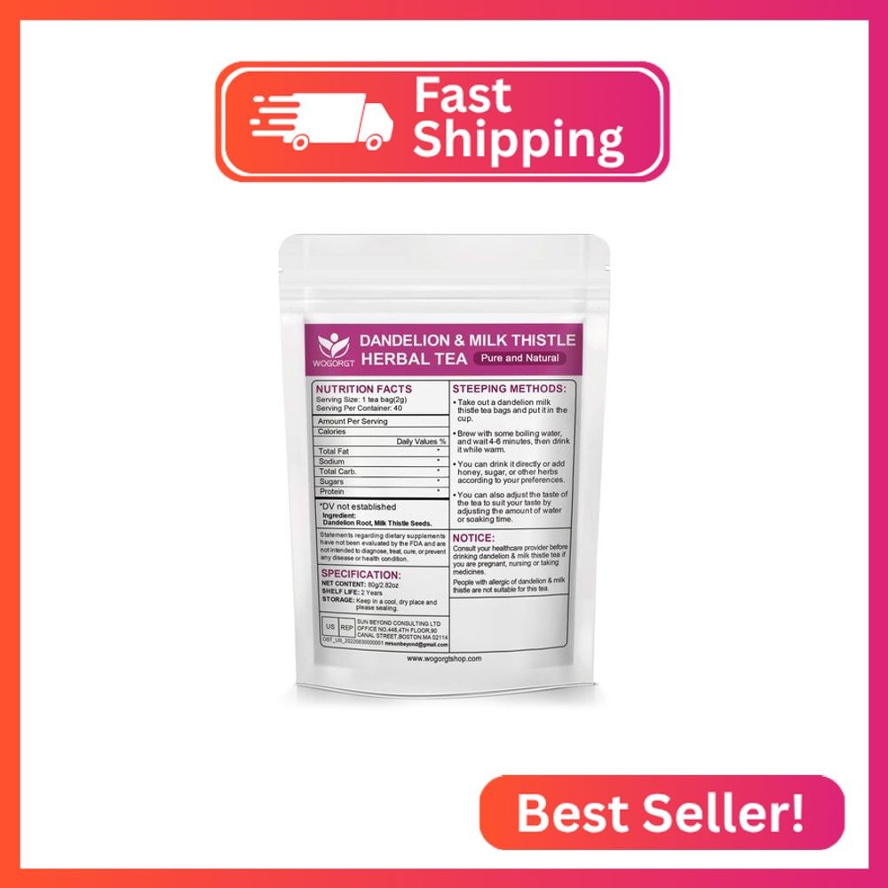Dandelion Root with Milk Thistle Tea – Organic Dandelion Root and Milk Thistle T