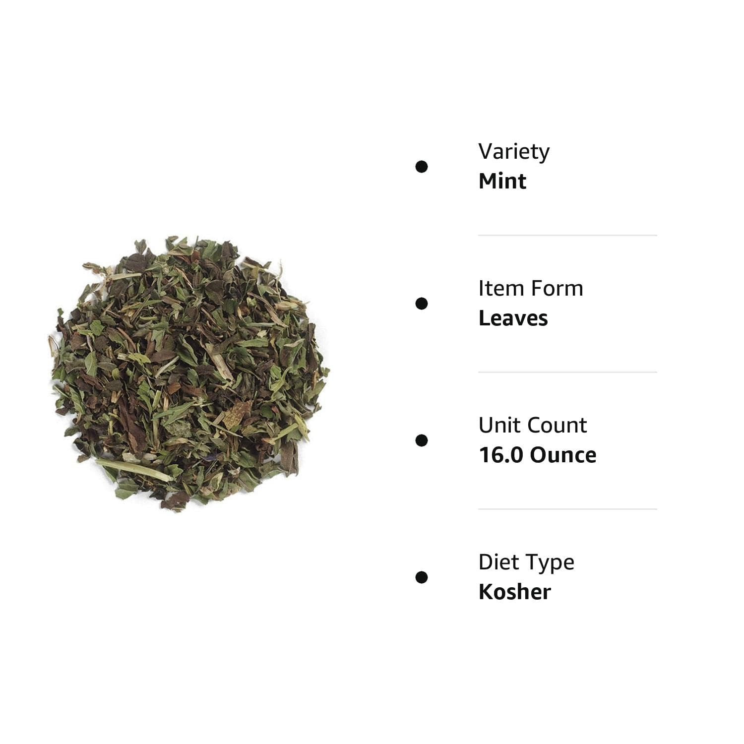 Bulk Peppermint Leaf, 1 Pound, Cut, Sifted Peppermint for Tea & Cooking, Cool…