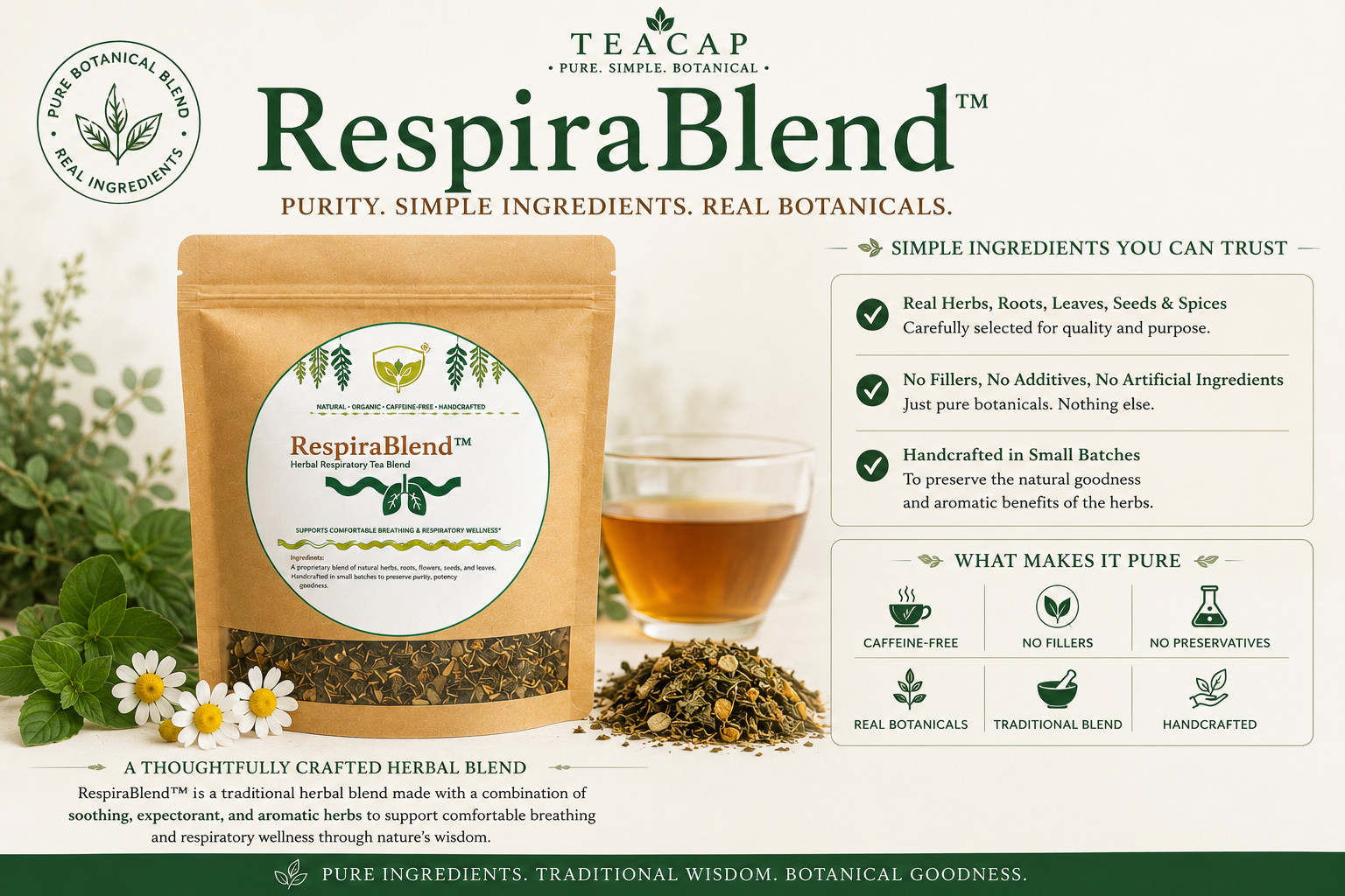 Herbal Lung Loose Tea – Mucus Cleanse Respiratory & Breathing Support 1/3.5 oz