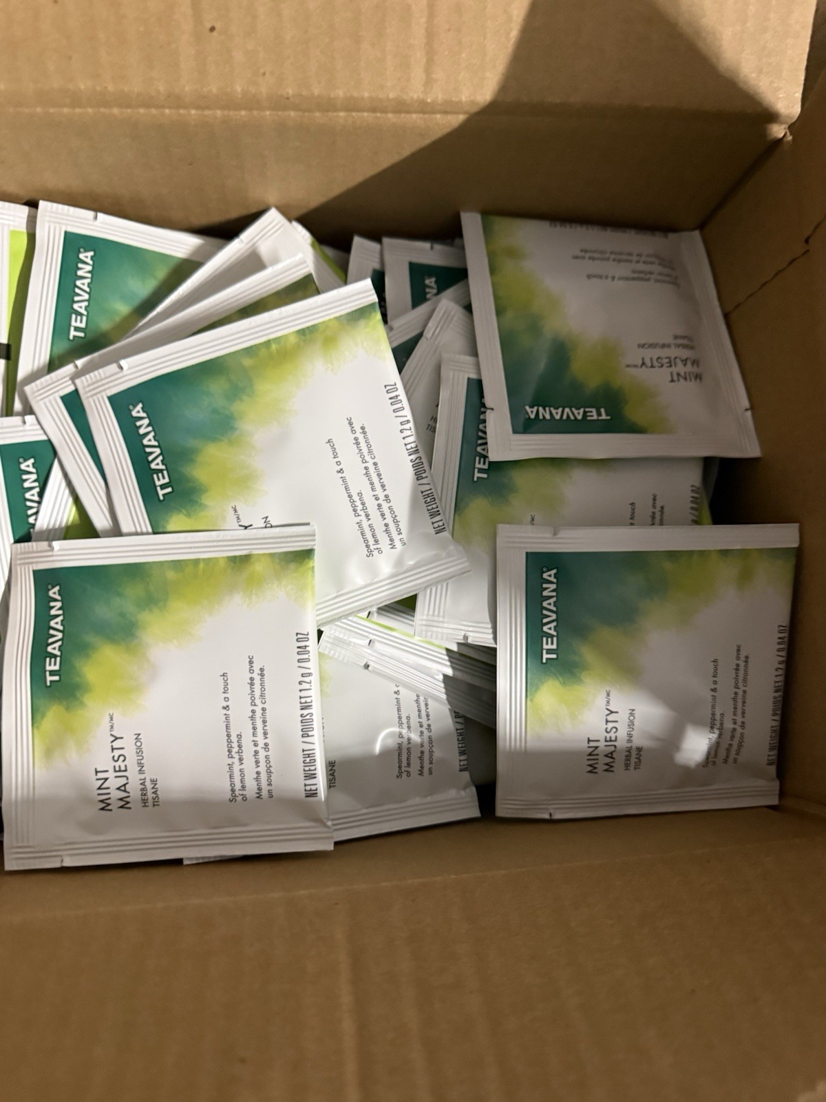 Starbucks Teavana Tea Mint Majesty , Pack Of 100 Sachets Exp 2027