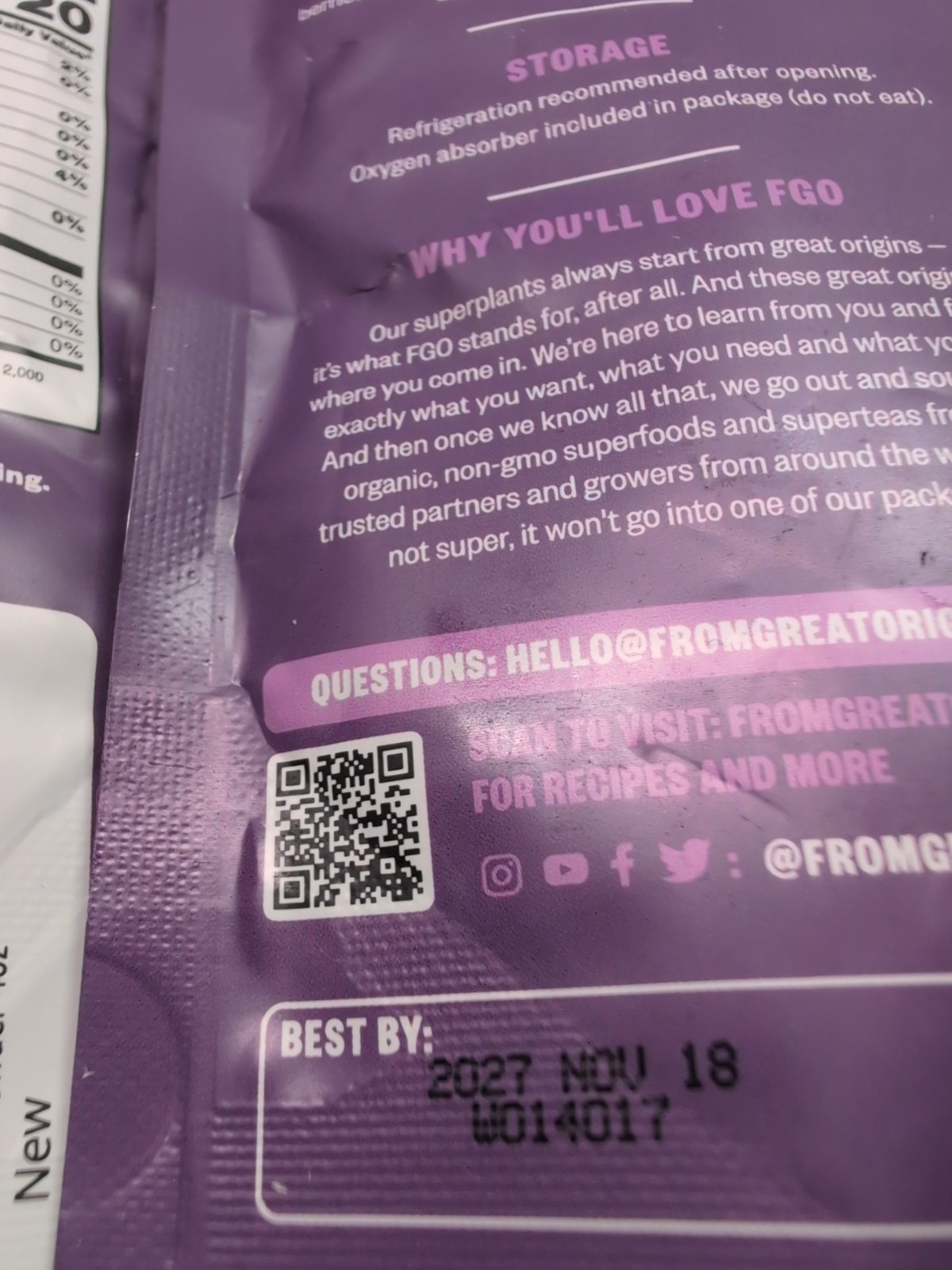 6 bags From Great Origins Organic Acai powder 4.oz Ea From Brazil 11/18/27 = 1lb