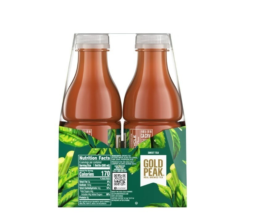 Gold Peak Iced Tea – Sweet Tea, 16.9 fl oz Bottles (6 Pack)