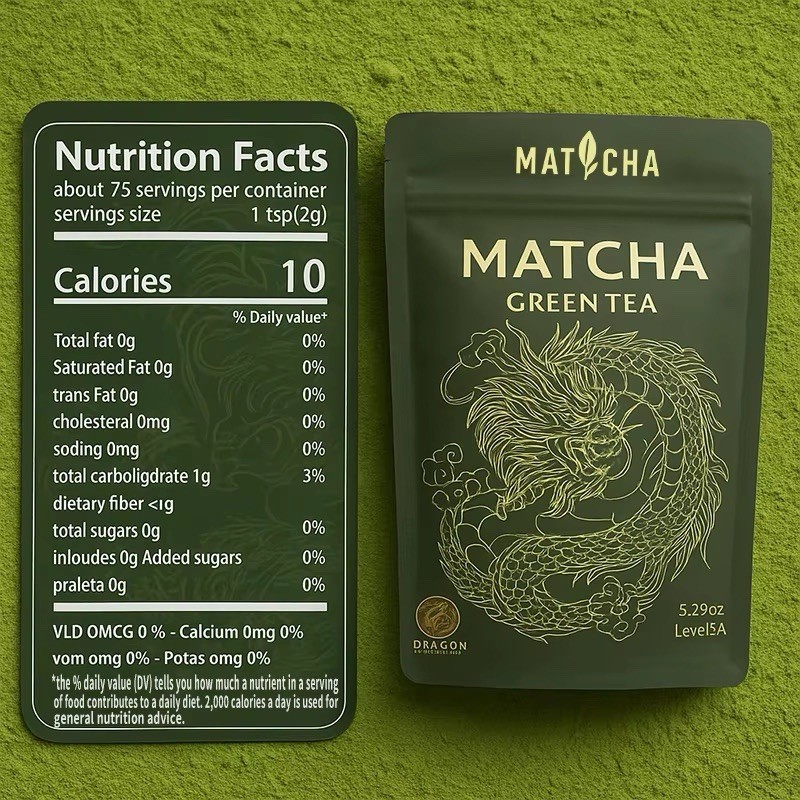 Dragon Matcha Green Tea Powder Organically Grown Japanese Grade 5A