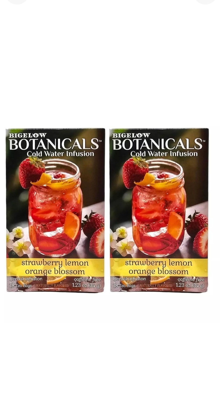 (Pack 2) Botanicals Cold Water Infusion Strawberry Lemon Orange Blossom Ex:2/25+