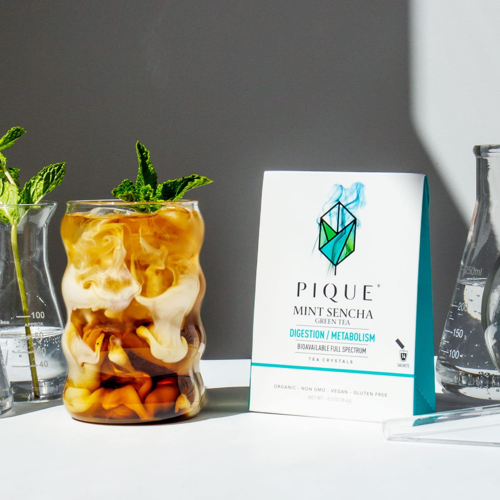 Pique Organic Mint Green Tea Crystals – Support Healthy Digestion, Immunity and