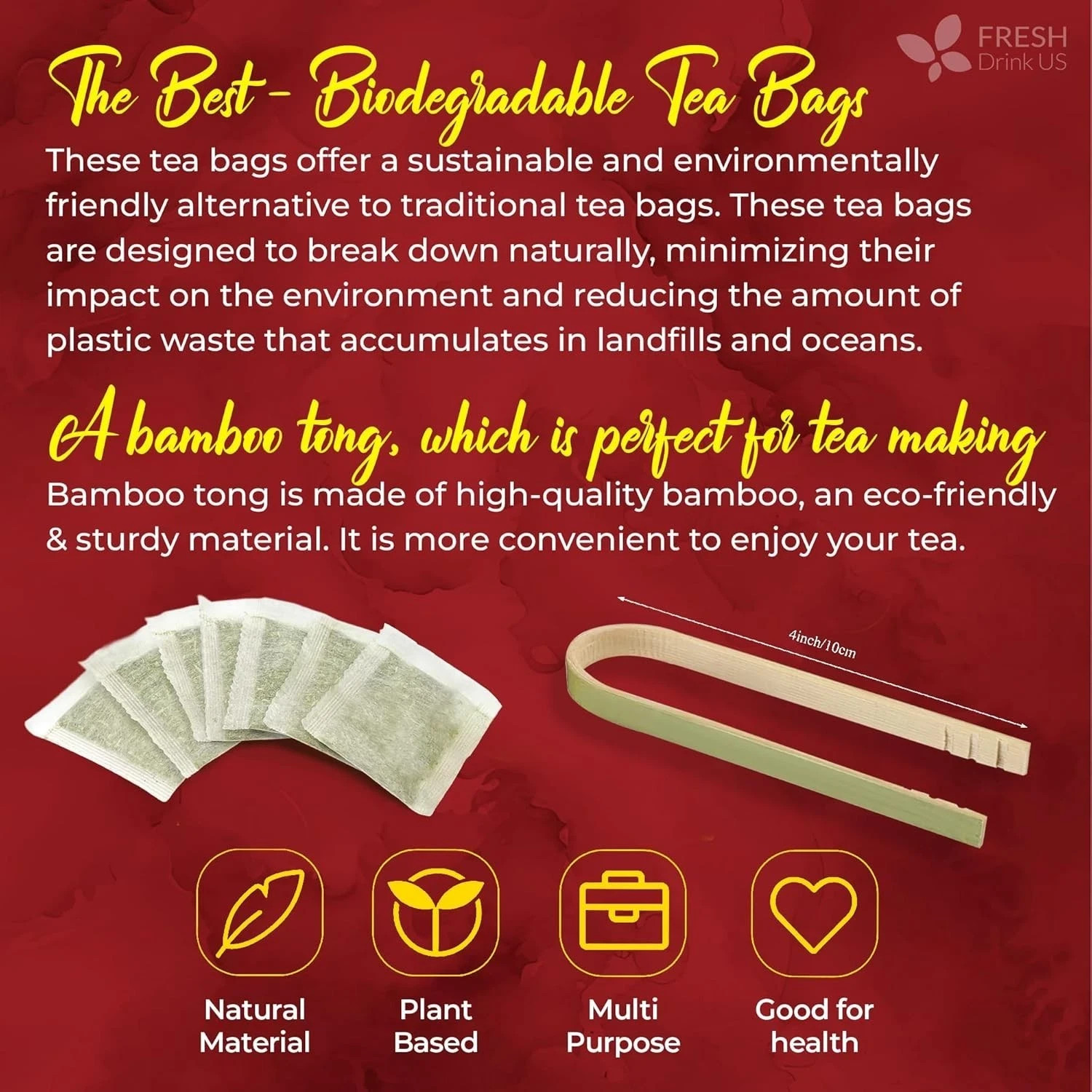 Premium 140 Hibiscus Flowers Tea Bags, 100% Natural, Handmade & Pure from Hibi..
