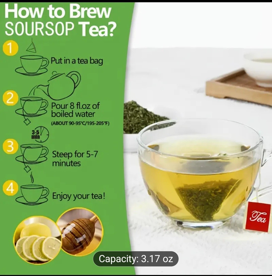 Ulthmok Soursop Tea bag,60 tea bag,100% Soursop tea bags caffeine free