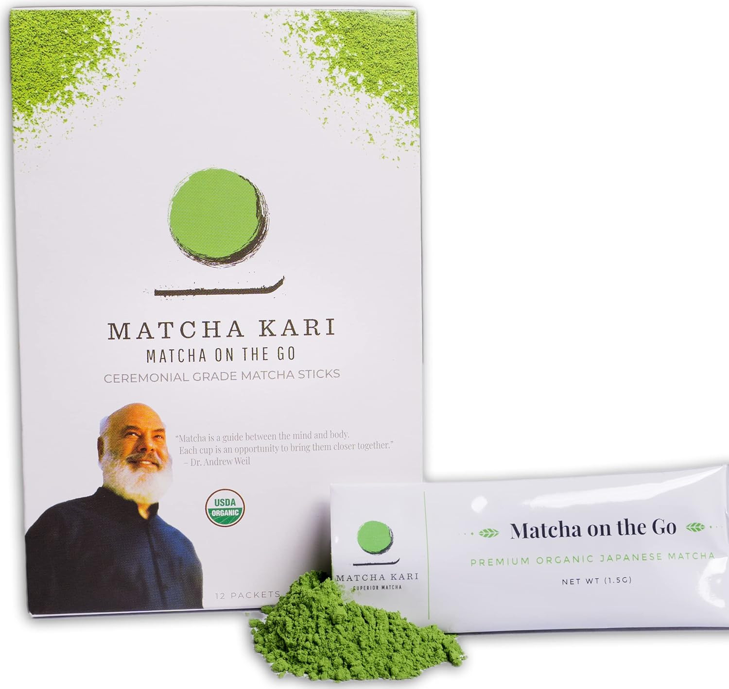 Sticks + 100G Organic Ceremonial Grade Matcha Bundle