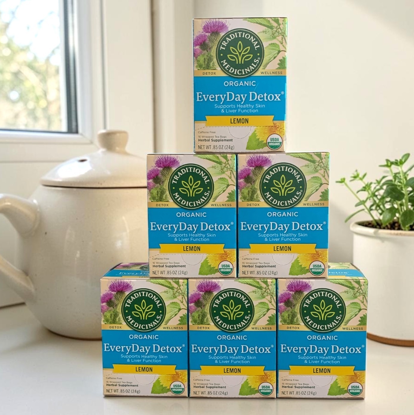 Traditional Medicinals Organic Everyday Detox Lemon Tea Skin Liver 6 Pk 11/2028