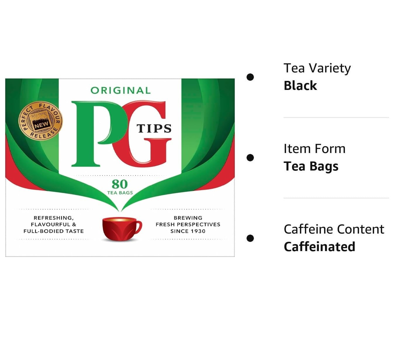 80 Non-Pyramid Teabags Box (Pack of 6)