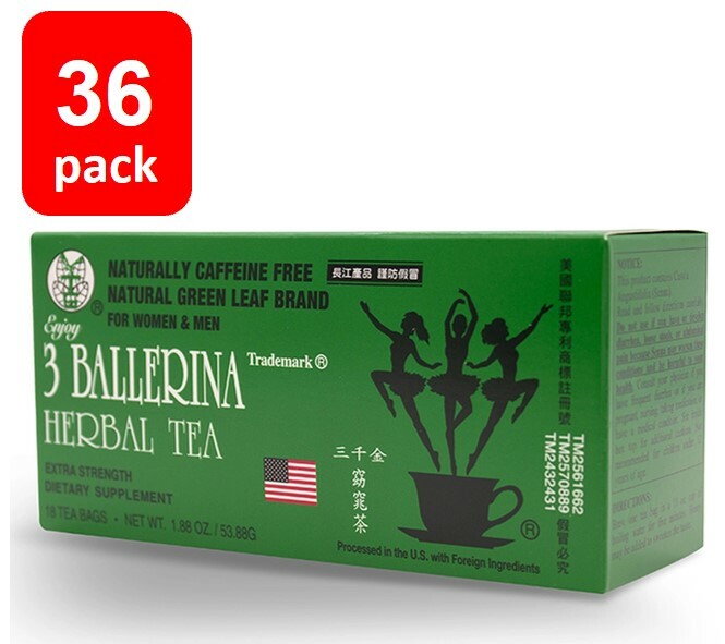 36 BOXES📦 3 BALLERINA ✅ TEA EXTRA STRENGTH 18BAGS EA BX (648 TOT)