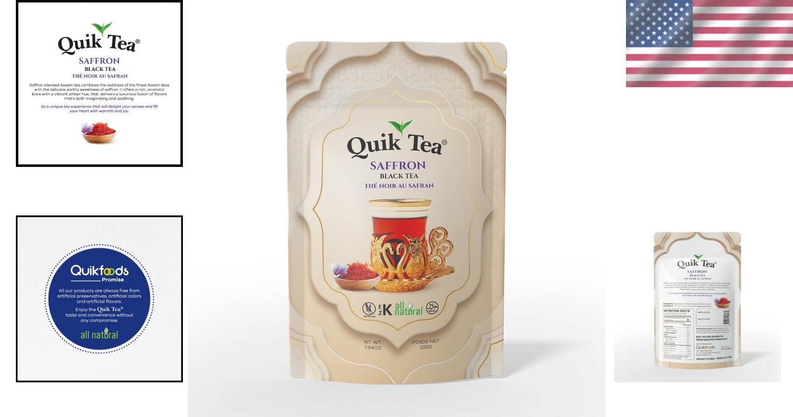 Natural Saffron Extract Loose Tea – 7.94 oz Assam, Perfect for Gifting