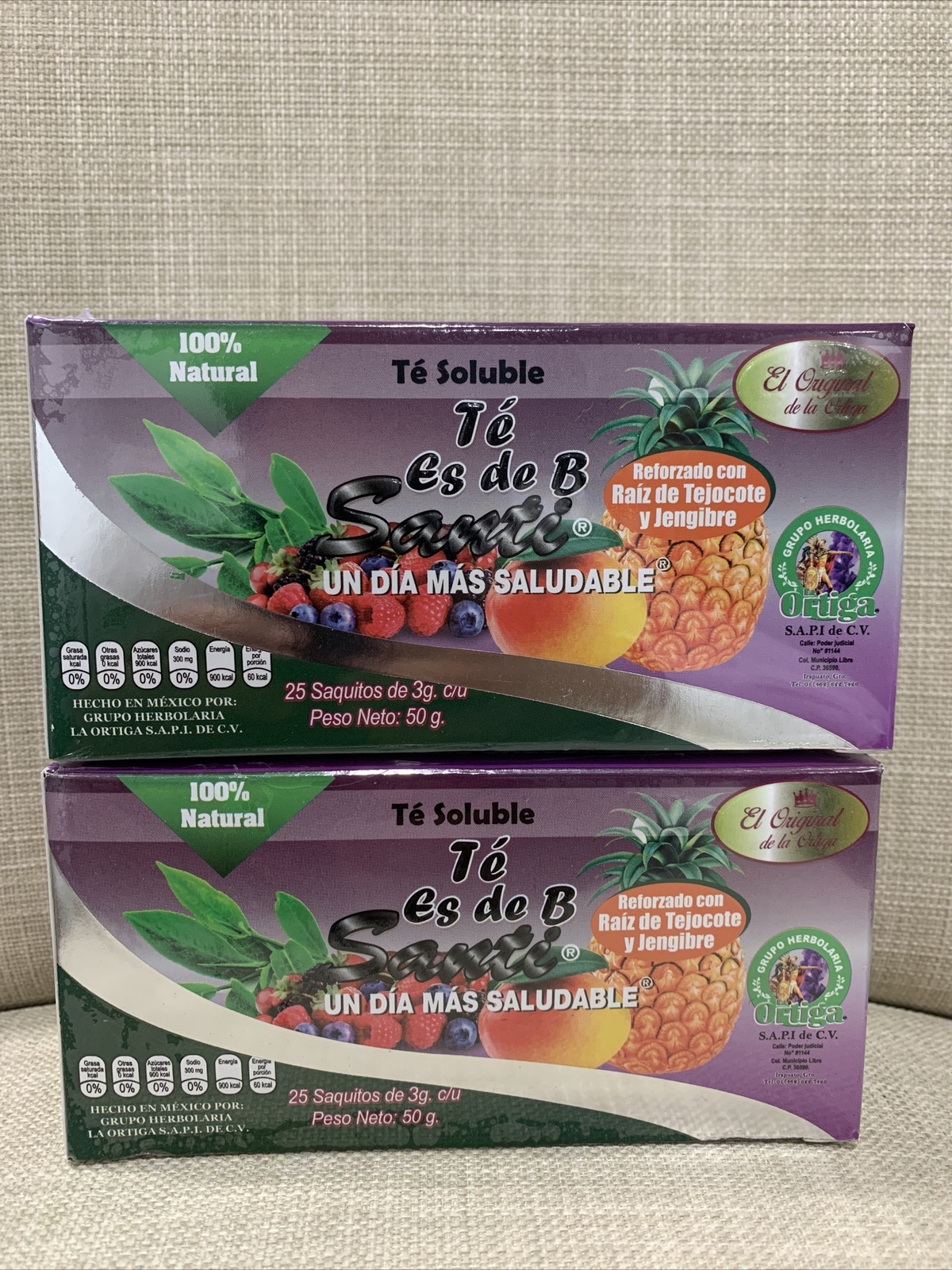Te es De B Jengibre 50 Tea Bags Te Blanco Te Verde Piña Mango