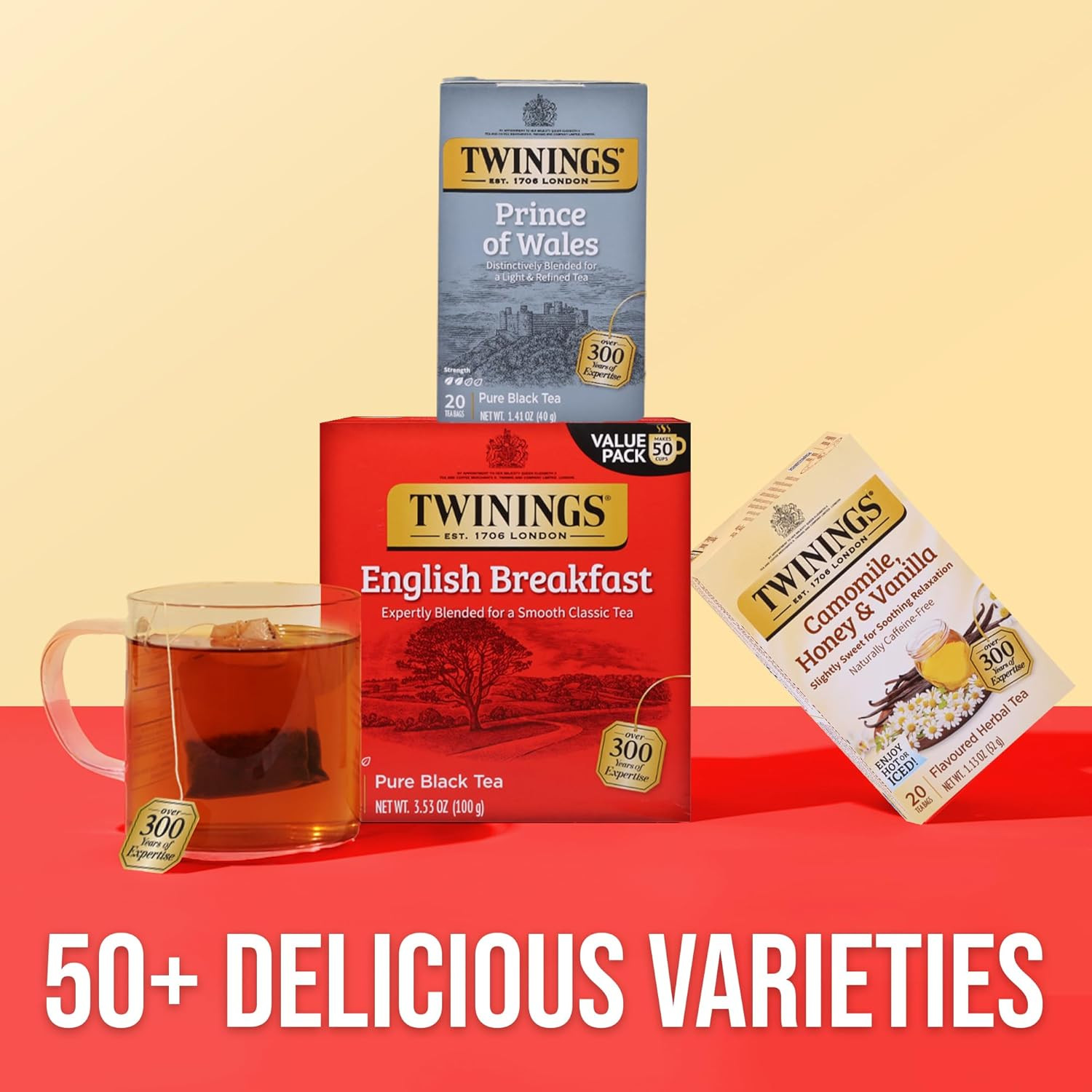 Prince of Wales Black Tea Individually Wrapped Bags, 20 Count (Pack Of