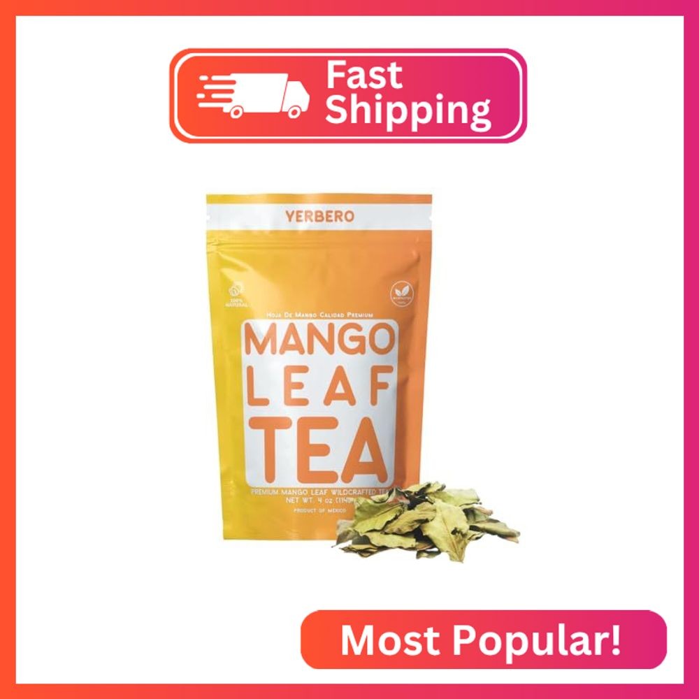 Yerbero – Premium Whole Mango Leaf 4oz (114g) | 160+ Leaves Per Bag | Te Hojas M
