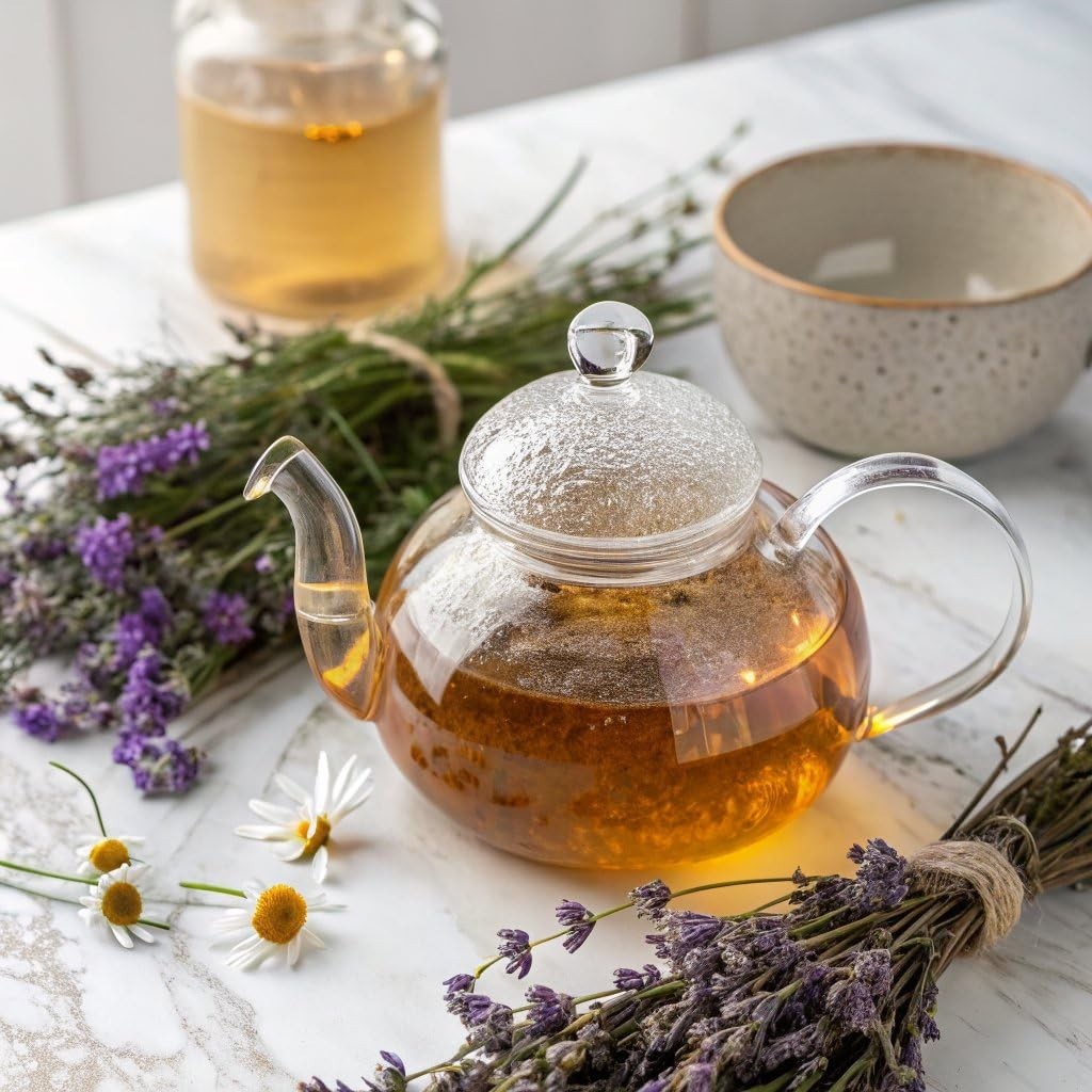Herbal Tea Lavender Chamomile Loose Leaf Caffeine-Free Relaxing Blend