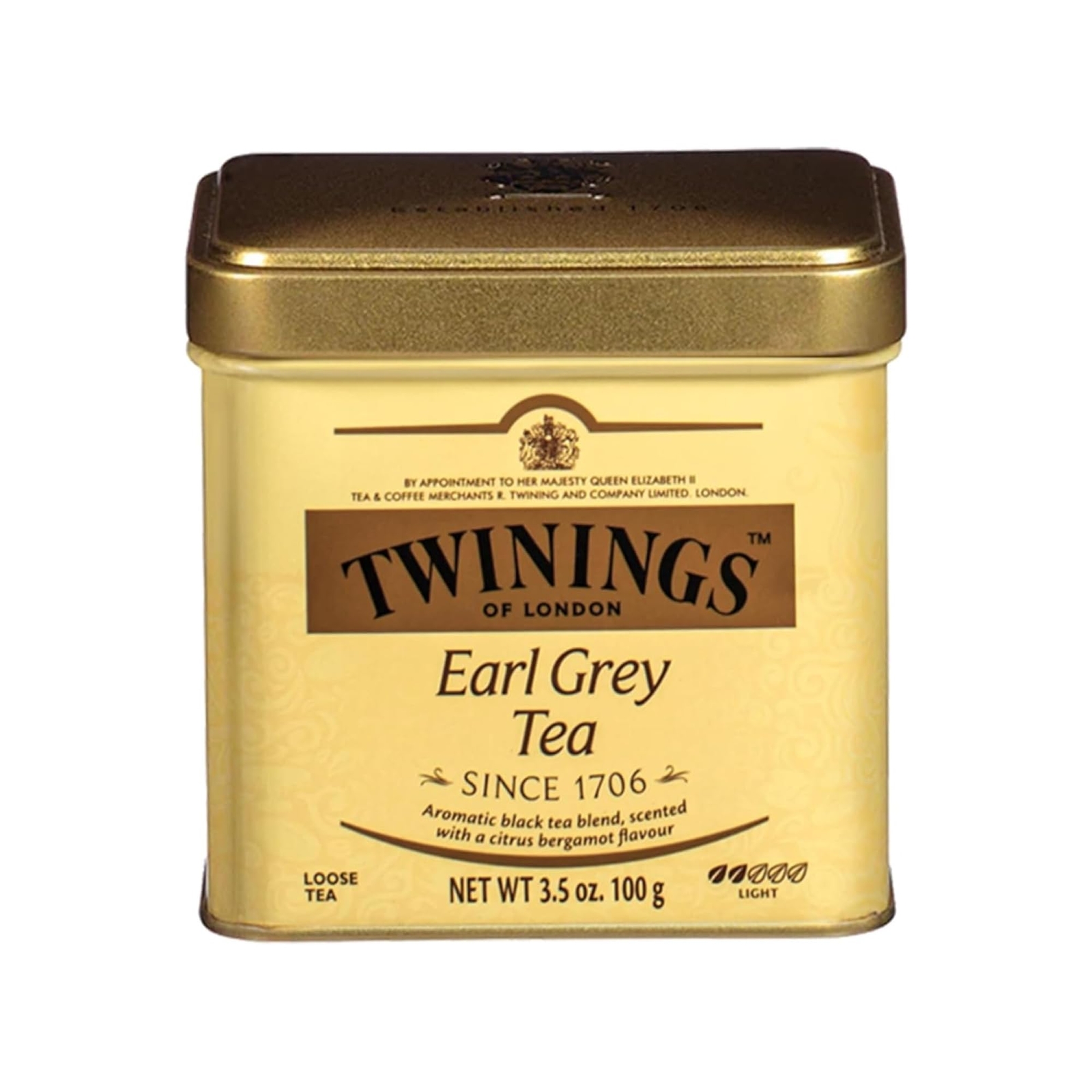 Twinings Earl Grey Tea Loose 3.53 Ounce Tin Balanced Bergamot Flavor