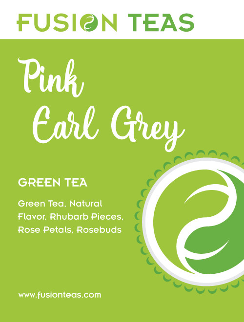 Pink Earl Grey Green Tea – Loose Leaf Rose/Rhubarb Blend- Fusion Teas