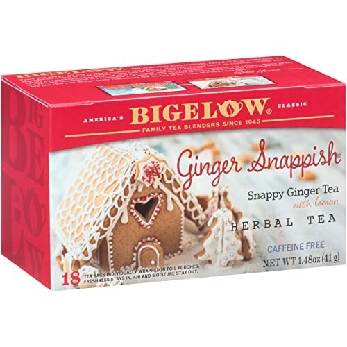 Bigelow Ginger Snappish Herb Tea – 18 Bags Per Box – (1) Boxes = 18 Bags Total