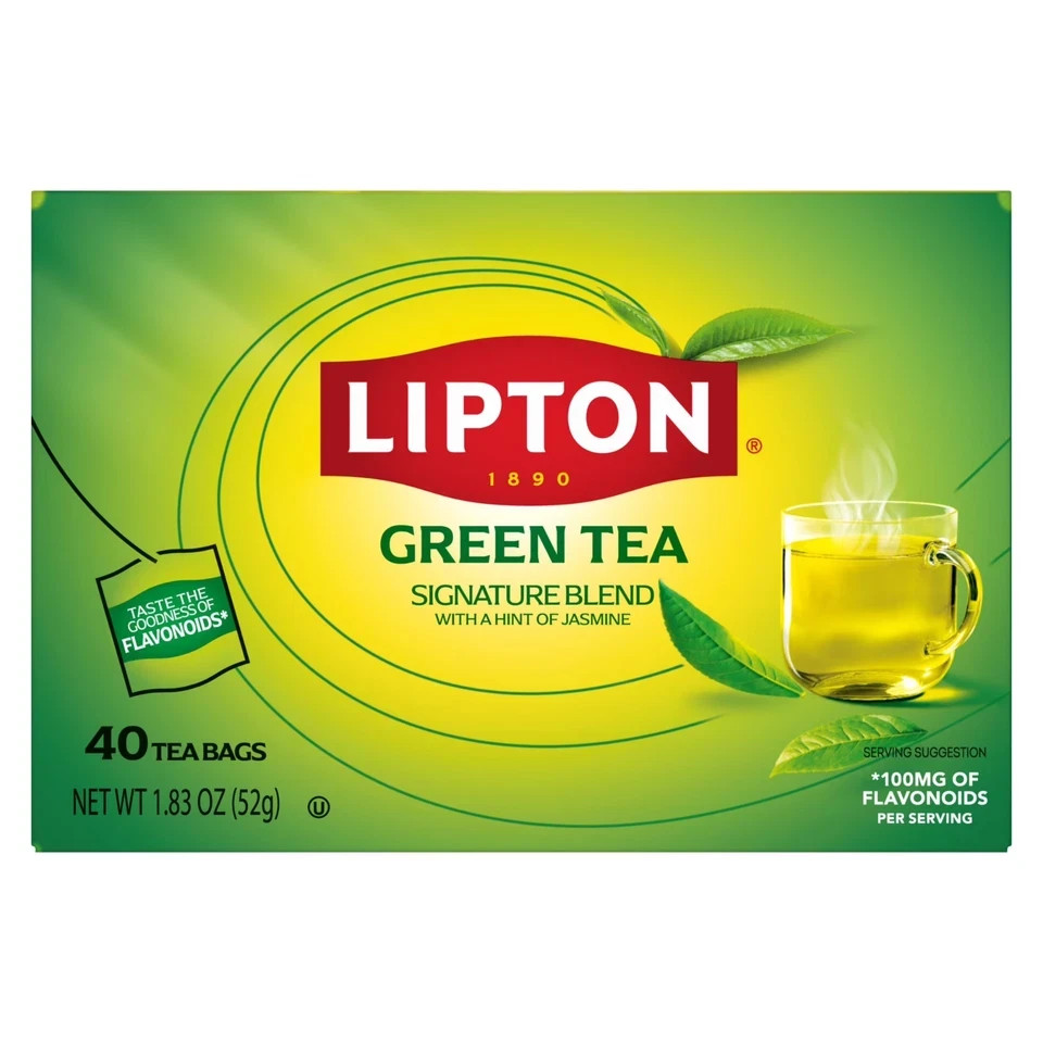 (Pack of 2)Lipton Signature Blend Green Tea Bags Unsweetened Hot/Iced Tea…..