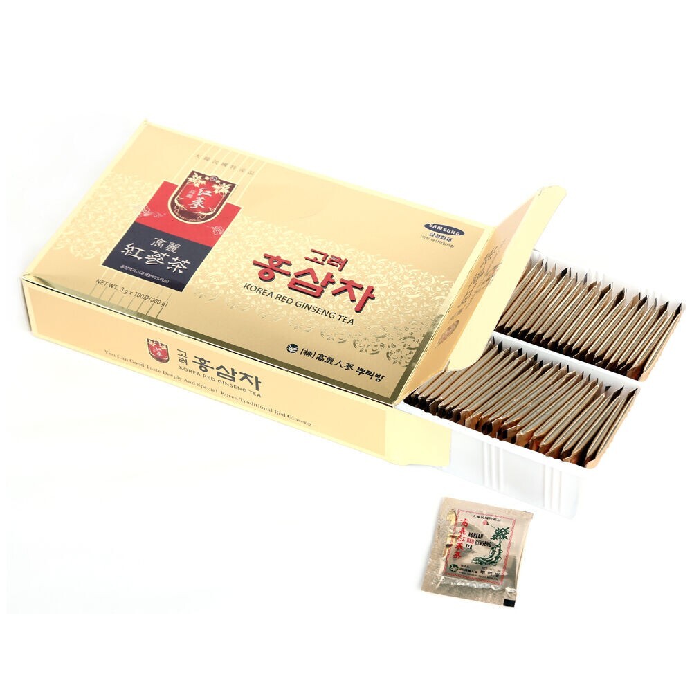 1+1 Anti Stress Fatigue Korean Red Ginseng Extract Ginseng Root Tea 3g x 100bags