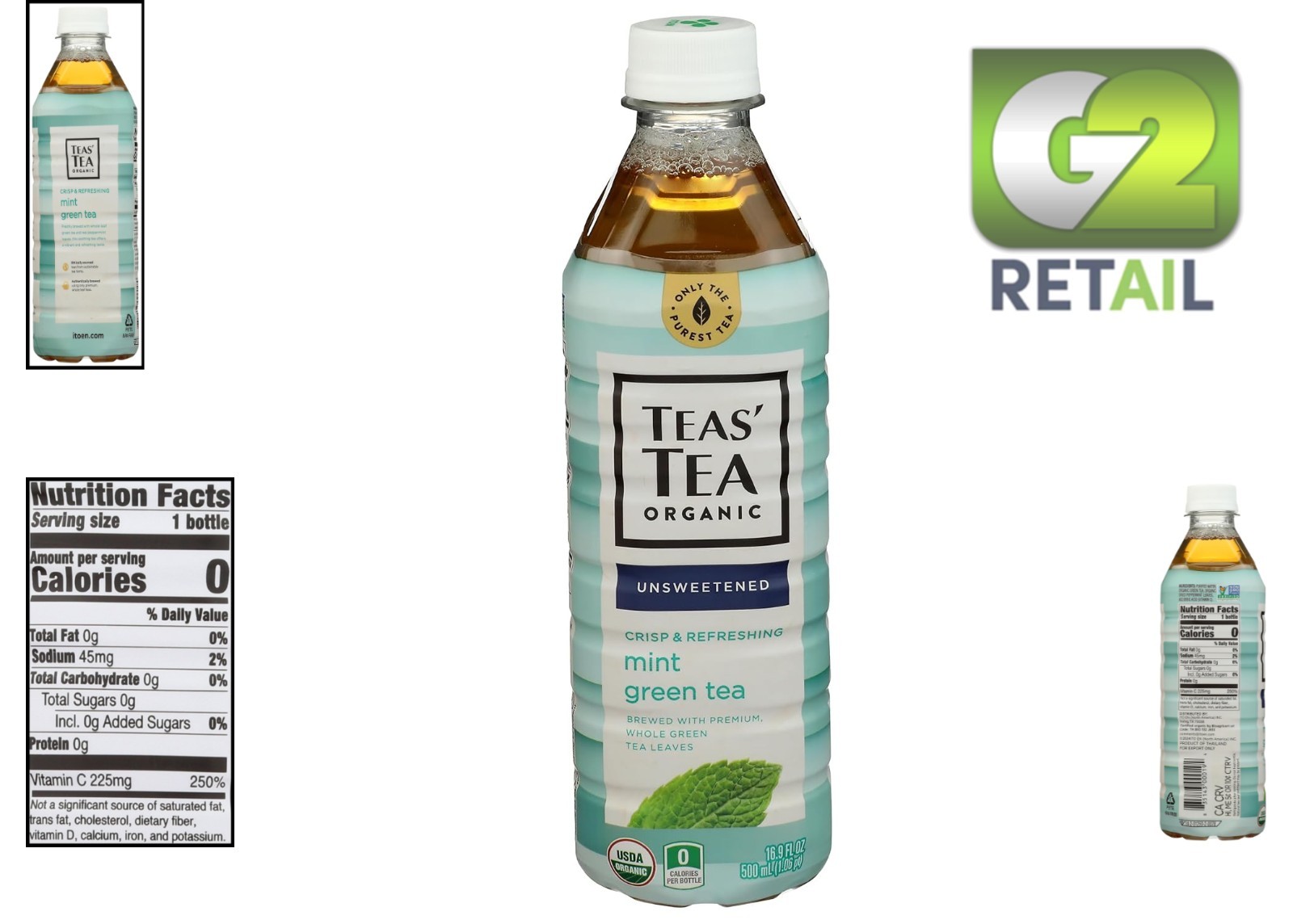 Crisp & Invigorating Organic Mint Green Tea – 16.9 Fl Oz Rich in Antioxidants