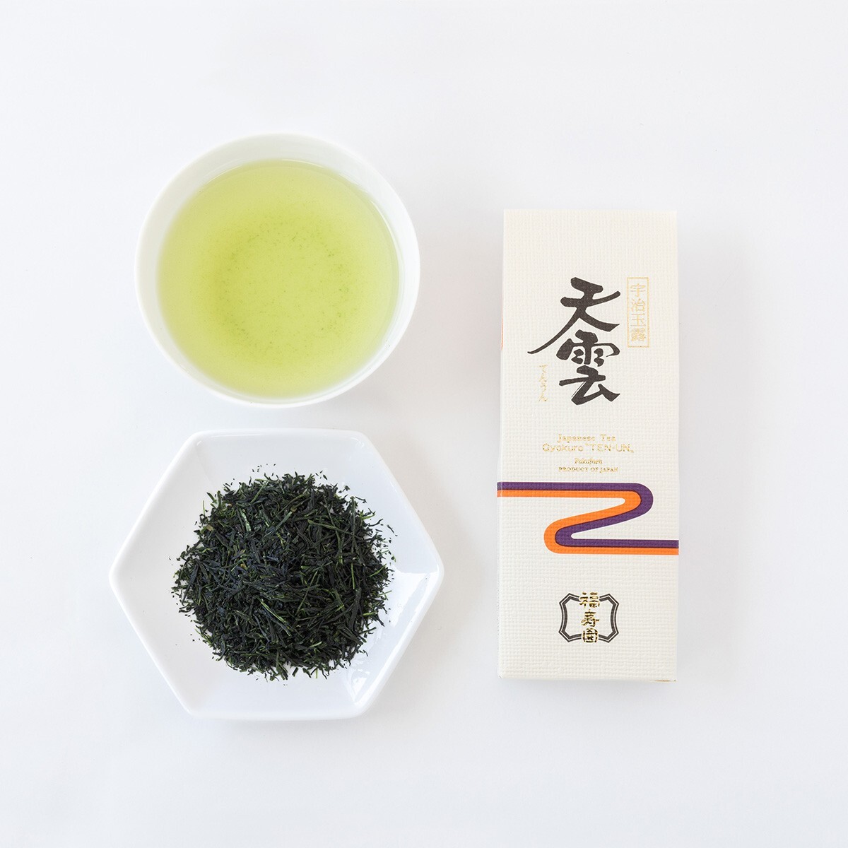 Kyoto Fukujuen Uji Tea Set Uji Gyokuro Sencha in Wooden Box Japan