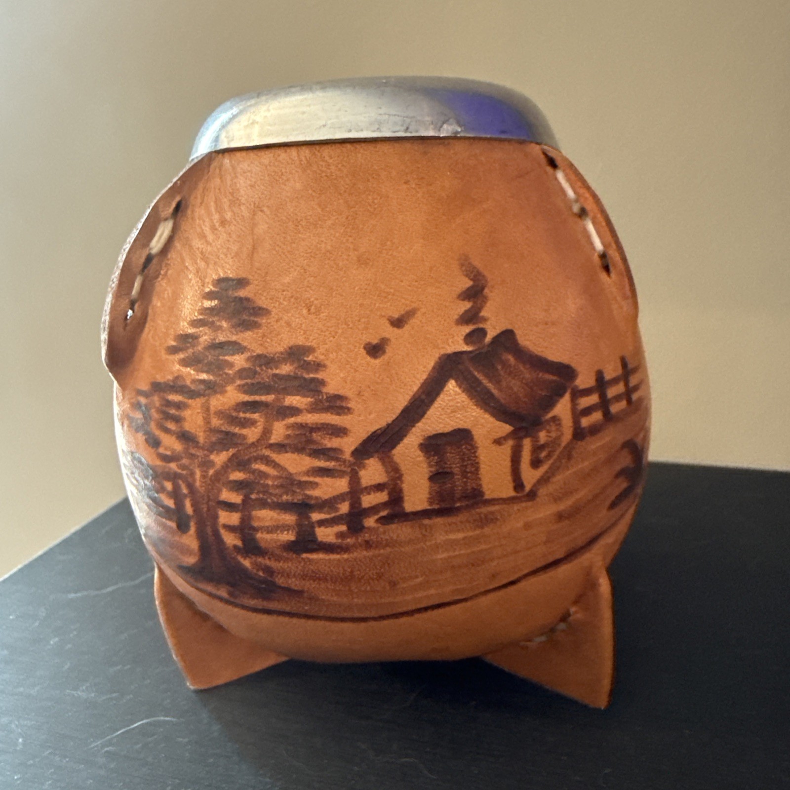 ARGENTINA ARTISAN GOURD YERBA TEA CUP HANDMADE