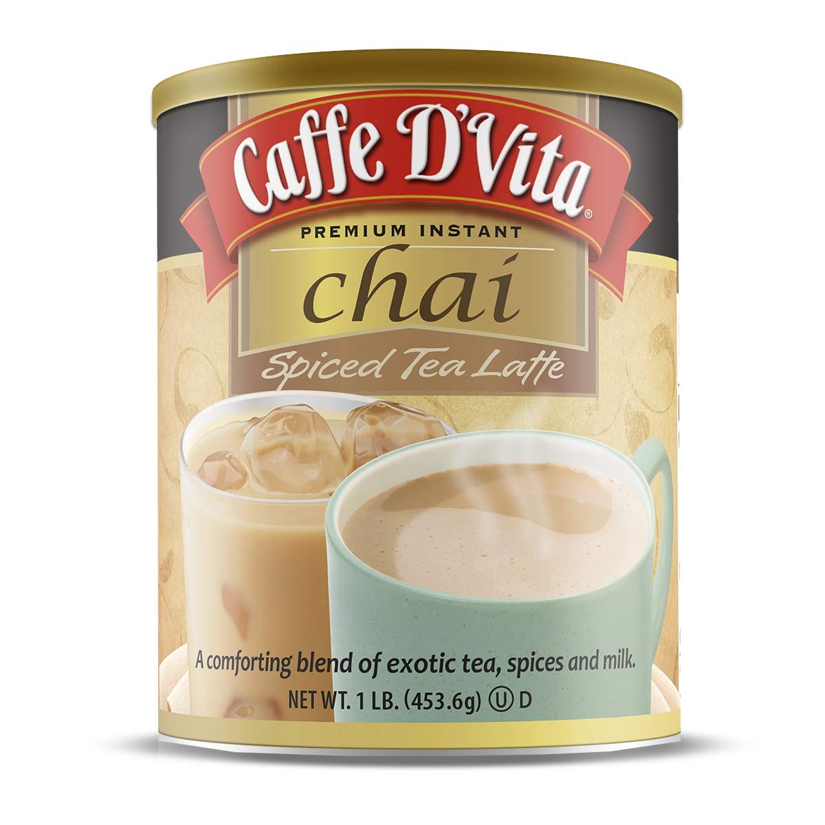 Caffe D’Vita Spiced Chai Latte Mix – Chai Tea Latte Powder Mix, Gluten Free,