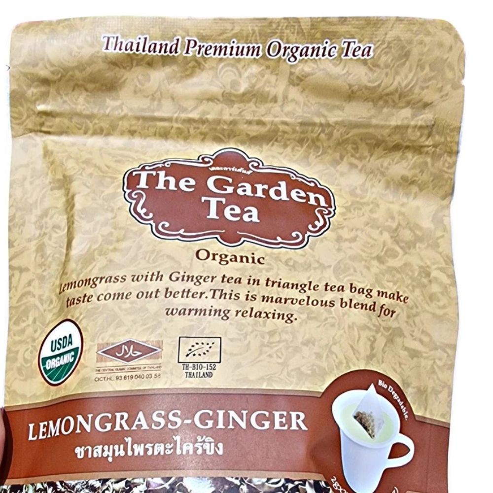 Suwirun Thai Lemongrass Ginger Tea USDA Organic Premium Warming Herbal Support